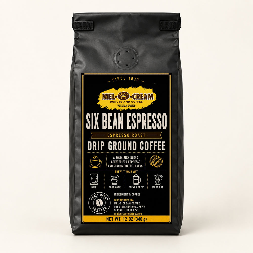 Mel-O-Cream Six Bean Espresso — Drip Ground / 12 oz